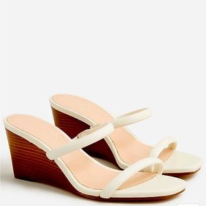 JCrew leather wedge sandals, size 6